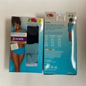 6 Pack  Fruit of The Loom Multi pack Underwear BREIFS Size 13 Plus Size 30-32